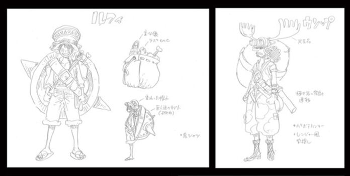 One-Piece-Stampede-Bando-Design-de-Personagens-Eiichiro-Oda-Luffy-Usopp